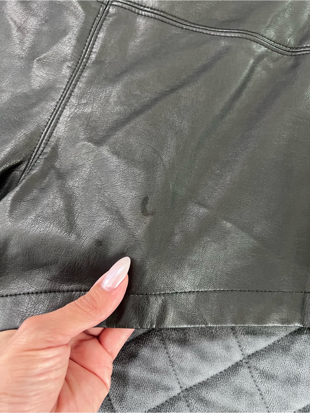 Free People Emmy Studded Faux Leather Mini Skort Skirt Women’s Size 2 Black - Picture 8 of 12